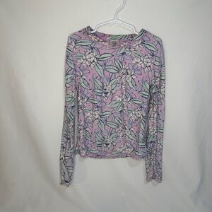 Ruffle Butts Long Sleeve Floral Rash Guard Top – Size 6